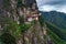 Taktsang monstery .The most beautiful and sacred monastery in Bhutan is located on the cliff mountain in Paro valley, Bhutan