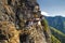 Taktshang GoembaTiger`s Nest Monastery, the most famous Monastery in Bhutan, in a mountain cliff.