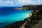 Tal Mixta cave hillside view on the coast in Gozo island