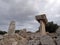 Talaiot de Trepuco megalithic t-shaped Taula monument in cloudy day it Menorca Spain