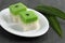 Talam Ketan - Glutinous Layer Rice Cake with Pandan Pudding on Top