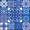 Talavera azulejo seamless pattern ornamental.