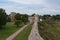 Talavskaya tower and Vyshka Tower with wall in medieval Izborsk fortress. Izborsk, Pskov region, Russia