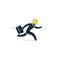 Talent Businessman running icon. Vector illustration on white background