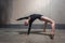 Talent dancer doing bridge posture. Sport concept