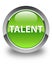 Talent glossy green round button