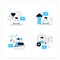 Talent management flat icons set