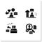 Talent management glyph icons set
