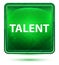 Talent Neon Light Green Square Button