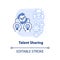 Talent sharing light blue concept icon