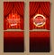 Talent show vector vertical banner template set