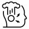 Talent thinking icon outline vector. Critical think