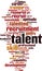 Talent word cloud