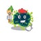 Talented beta coronavirus Artist cartoon character with brush