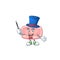 Talented pink soap Magician cartoon design style