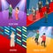 Talents And Awards Isometric Concept