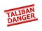 TALIBAN DANGER Red Grunge Stamp Seal with Double Lines