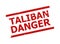 TALIBAN DANGER Red Unclean Stamp Seal with Lines
