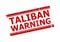 TALIBAN WARNING Red Rubber Seal with Double Lines