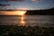 Talisker Beach Sunset Skye Island Scotland