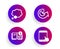 Talk bubble, Share idea and Instruction info icons set. Tablet pc sign. Chat message, Solution, Project. Vector