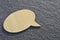 Talk bubble speech icon. blank empty bubbles design elements on dark concrete cement floor background