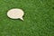 Talk bubble speech icon. blank empty bubbles design elements on grass background