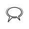 Talk icon. Speak or chat illustration as a simple vector sign. Chat icon, message icon