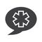 Talk about medicine glyph icon