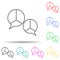 Talk about peace on earth multi color set icon. Simple thin line, outline vector of human rights icons for ui and ux, website or