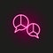 talk about peace on earth neon style icon. Simple thin line, outline vector of human rights icons for ui and ux, website or mobile