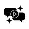 Talk show black glyph icon