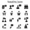 Talk, speech, discussion, dialog, speaking, chat, conference, meeting icon set