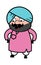 Talking Cute Sardar with Hands on Waist Cartoon