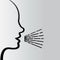 Talking man illustration - human voice icon - profile