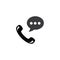 Talking by phone auricular icon and simple flat symbol for website,mobile,logo,app,UI