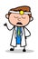 Talking Style - Professional Cartoon Doctor Vector Illustration