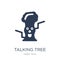 Talking tree icon. Trendy flat vector Talking tree icon on white