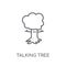 Talking tree linear icon. Modern outline Talking tree logo conce