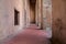 Tall and ancient porchway of a italian palace