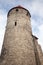 Tall ancient stone tower. Old Tallinn
