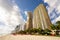 Tall buildings on the beach oceanfront real estate Miami