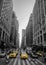 Tall buildings in New York with Taxi\'s