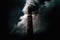 Tall Chimney Emits Steady Stream Of Dark Smoke. Generative AI