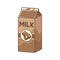 Tall chocolate milk carton clipart vector illustration