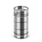 Tall Chrome Metallic Beverage Keg Barrel Vector