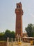 Tall clock tower in Murano, Venice, Italy