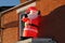 Tall Giant Inflatable Santa Claus on house facade.