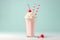 A tall glass of creamy milkshake. Ai Generated.NO.10