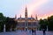 Tall gothic building of Vienna city hall